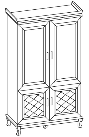 Фото Шкаф Ванесса (129) двухдверный от производителя Ставрополь Мебель в Белогорске по цене 21 770 ₽