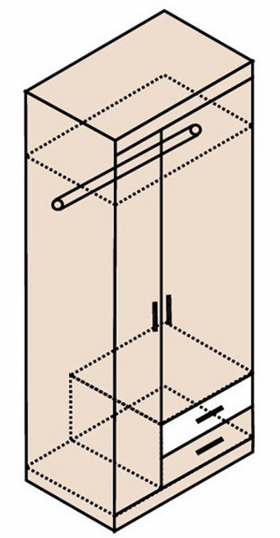 Фото Шкаф Ника Н10 (90) двухдверный от производителя Заречье в Белогорске по цене 19 940 ₽
