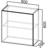Фото Кухня Геометрия шкаф навесной ШГ600 (60) от производителя  в Белогорске по цене 10&nbsp;930 ₽