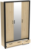 Фото Шкаф Бостон (135) трехдверный (1 зеркало) от производителя СБК в Белогорске по цене 27&nbsp;200 ₽
