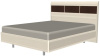 Кровать двуспальная Камелия КР-2073 (СМ 160х200) с ламельным основанием ( 160х200 , ЛДСП/МДФ , дуб беленый комбинированный , без подъемного мех. , без ящиков , без матраса (Лером) )