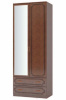 Фото Шкаф Лакированный ШР-2 (82) двухдверный с зеркалом от производителя Браво-мебель в Белогорске по цене 19&nbsp;310 ₽